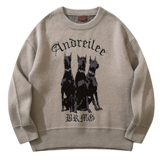 Unisex Doberman Dog Knitted Sweater