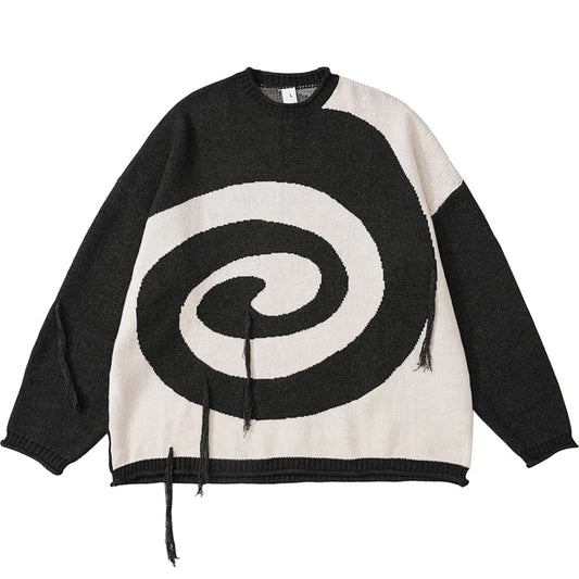Hip Hop Whirlpool Pullover Sweater